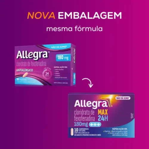 Allegra 180mg 10 Comprimidos