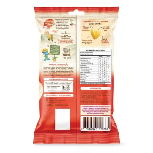 Snack Infantil de Arroz e Milho Mucilon Lanchinho Tomate 35g