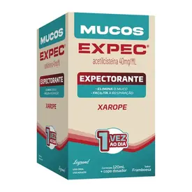 Mucos Expec Xarope Sabor Framboesa 120ml