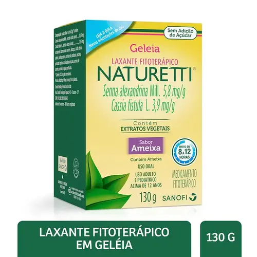 Laxante Fitoterápico Naturetti Geleia Sabor Ameixa 130g