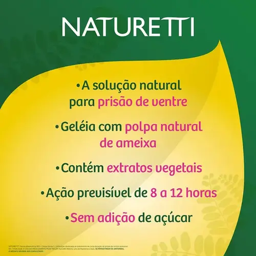 Laxante Fitoterápico Naturetti Geleia Sabor Ameixa 130g