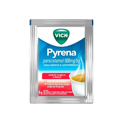 Vick Pyrena 500mg - Sabor Maçã e Canela - 1 Envelope 5g