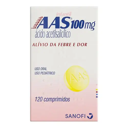 AAS Infantil - Ácido Acetilsalicílico 100mg 120 Comprimidos
