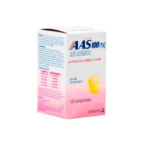 AAS Infantil - Ácido Acetilsalicílico 100mg 120 Comprimidos