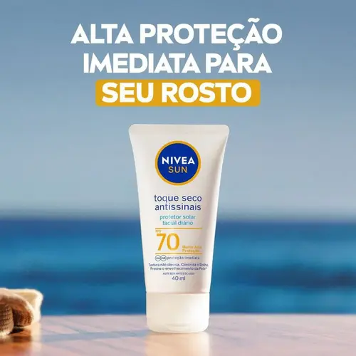 Protetor Solar Facial Nivea Toque Seco Antissinais FPS70 40ml