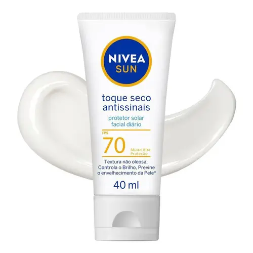Protetor Solar Facial Nivea Toque Seco Antissinais FPS70 40ml