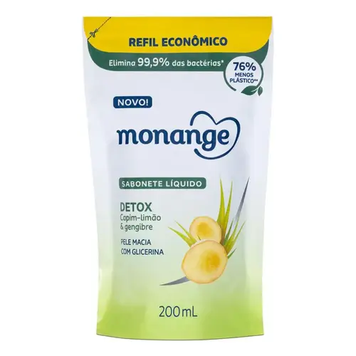 Sabonete Líquido Monange Detox - Refil 200ml
