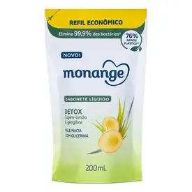 Sabonete Líquido Monange Detox - Refil 200ml