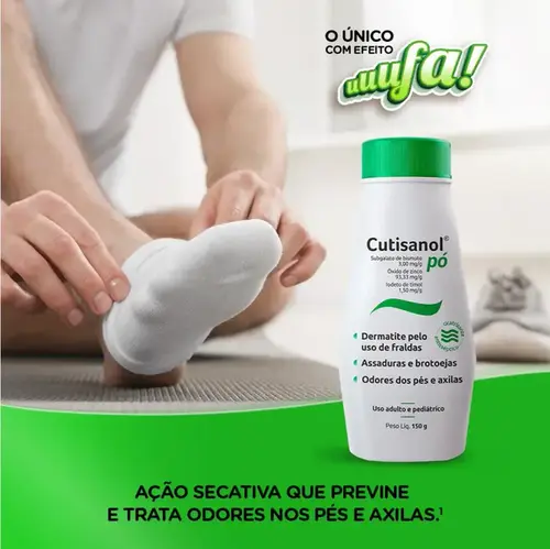 Pó Polvilho Cutisanol Protetor Antisséptico 150g