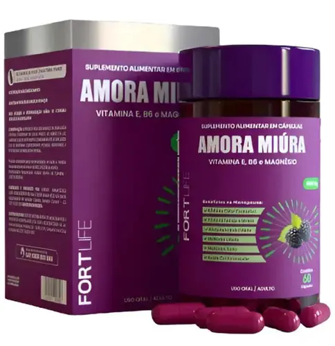 Suplemento Alimentar Amora Miúra 1000mg 60 Cápsulas - Fortlife