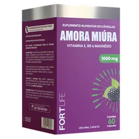 Suplemento Alimentar Amora Miúra 1000mg 60 Cápsulas - Fortlife
