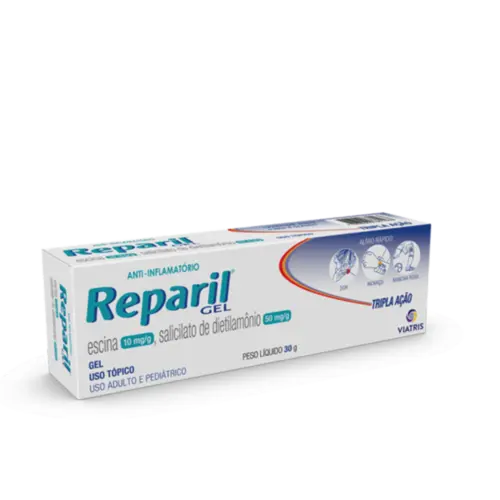 Reparil 10mg/g + 50mg/g - Gel com 30g