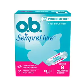 Absorvente Interno OB Sempre Livre ProComfort Mini 8 Unidades