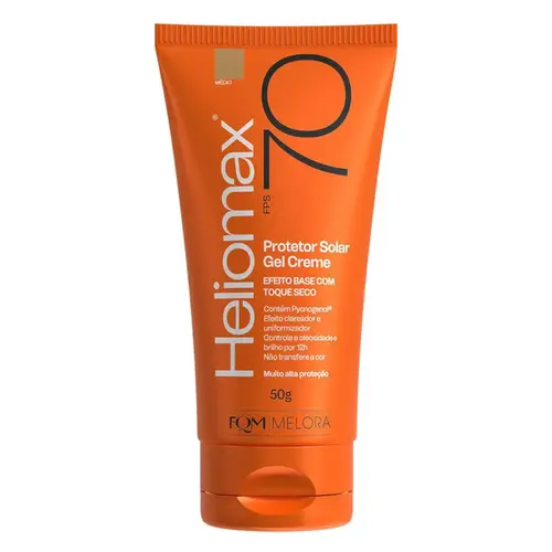 Protetor Solar Facial Heliomax Gel Creme FPS 70 Cor Média 50g