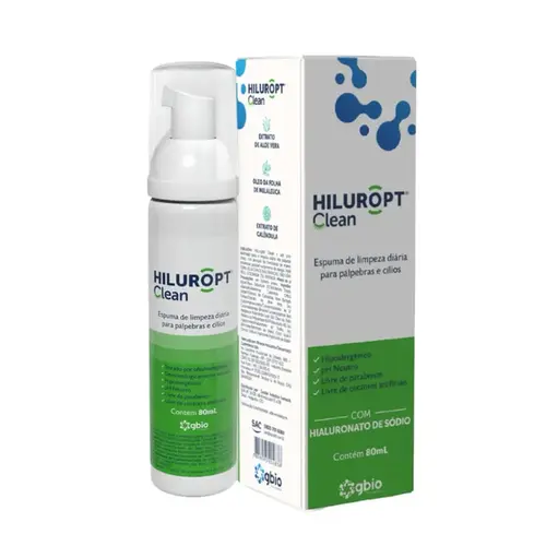 Hiluropt Clean - Espuma para Limpeza das Pálpebras e Cílios 80ml