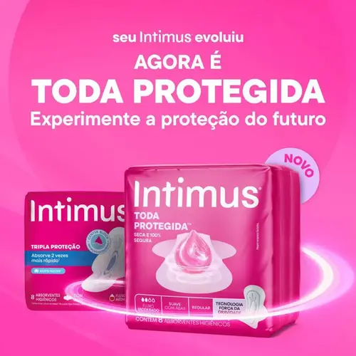 Absorvente Intimus Toda Protegida Suave sem Abas 8 Unidades