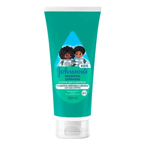 Creme para Pentear Infantil Johnson's Kids Blackinho Poderoso 200ml