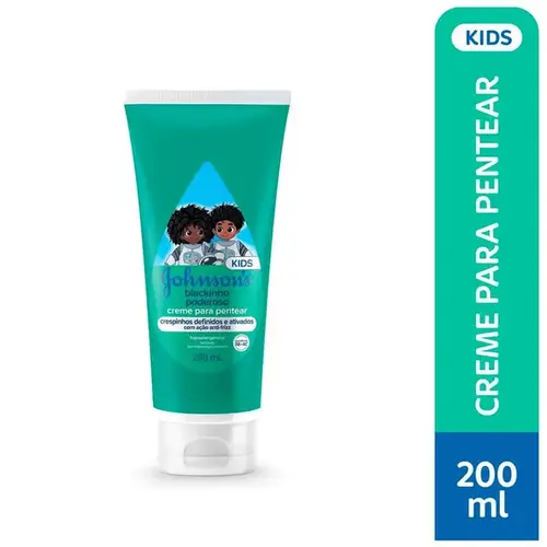 Creme para Pentear Infantil Johnson's Kids Blackinho Poderoso 200ml