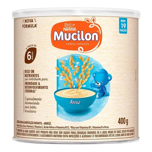 Cereal Infantil Mucilon Arroz 400g - Nestlé