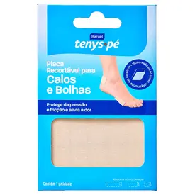 Placa Recortável Para Calos e Bolhas Baruel Tenys Pé Tamanho Único 1 Unidade