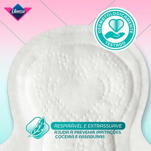 Absorvente Libresse Pure Sensitive Noturno Ultrafino Extra Suave com Abas 10 Unidades