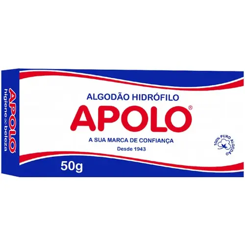Algodão Hidrófilo em Rolo Apolo 50g