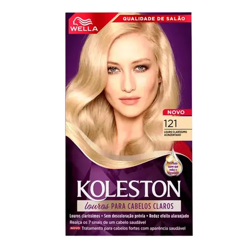 Tintura de Cabelo Koleston 121 Louro Claríssimo Acinzentado 1 Unidade