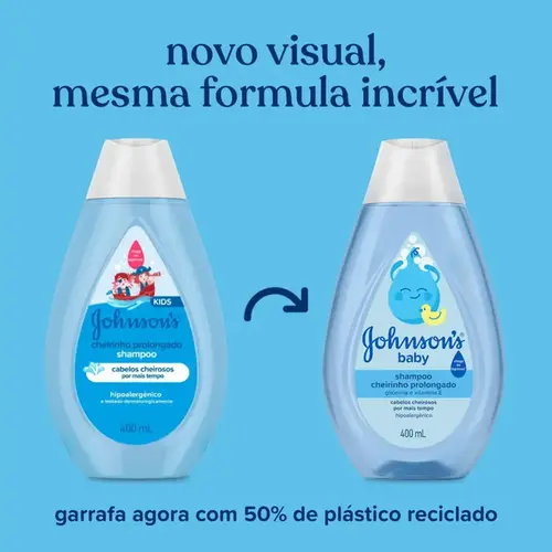 Shampoo Infantil Johnson's Baby Cheirinho Prolongado 400ml