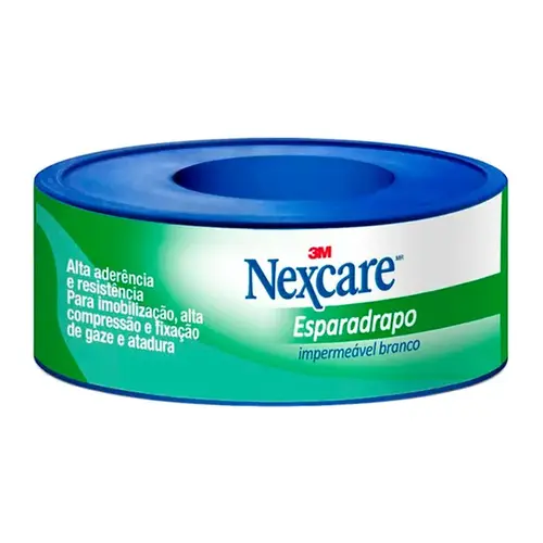 Esparadrapo Impermeável Nexcare Branco 12mm x 3m - 1 Unidade
