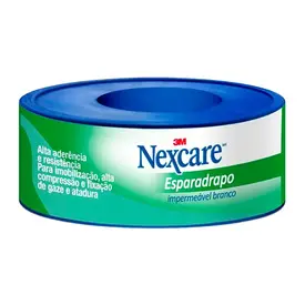 Esparadrapo Impermeável Nexcare Branco 12mm x 3m - 1 Unidade