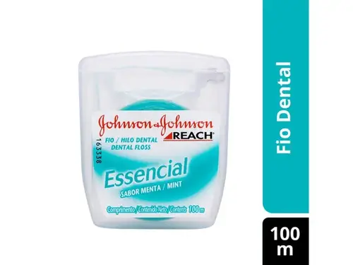 Fio Dental Johnson's Reach Essencial Menta 100 Metros