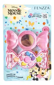 Kit de Maquiagem Infantil Fenzza Disney Minnie Paleta de Sombras e Batom Ref DIS052