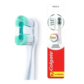 Escova de Dente Colgate Total Limpeza Espumosa - Suave Macia 2 Unidades
