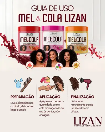 Finalizador Mel & Cola Lizan Tutti Frutti 500g