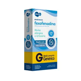 Cloridrato de Fexofenadina 120mg 10 Comprimidos - EMS - Genérico