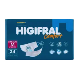 Fralda Geriátrica Higifral Comfort M 24 Unidades