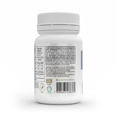 Ferro Plus 500mg 30 Cápsulas Vitafor