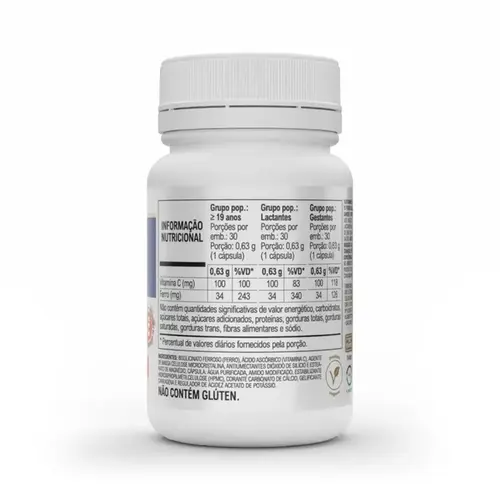 Ferro Plus 500mg 30 Cápsulas Vitafor