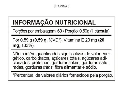 Vitamina E 500mg Qualynutri 60 Cápsulas