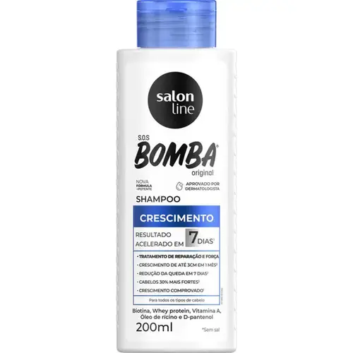 Kit Salon Line S.O.S Bomba Original Shampoo 300ml + Condicionador 200ml Crescimento Capilar