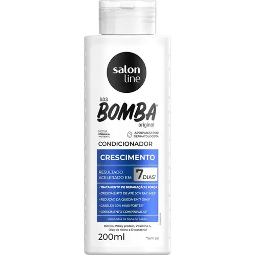 Kit Salon Line S.O.S Bomba Original Shampoo 300ml + Condicionador 200ml Crescimento Capilar