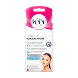 Folhas Depilatórias Faciais Veet Pure & Fresh 16 Unidades