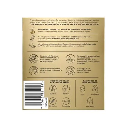 Ampola Pantene Pro-Shot Molecular Caixa 3 Unidades 15ml