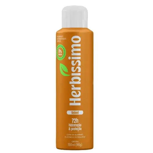 Desodorante Feminino Herbíssimo Aerosol Zero Alumínio Velvet 72h 150ml