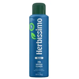 Desodorante Masculino Herbíssimo Aerosol Zero Alumínio Marine 72h 150ml