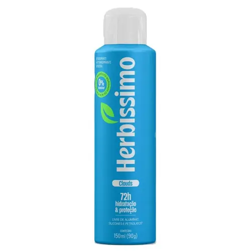 Desodorante Feminino Herbíssimo Aerosol Zero Alumínio Clouds 72h 150ml