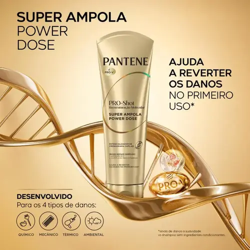 Super Ampola Capilar Pantene PRO-Shot Reestruturação Molecular 90ml