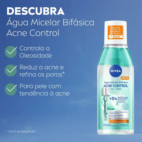 Água Micelar Bifásica Nivea Acne Control 200ml