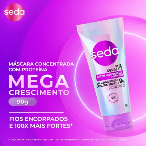 Máscara de Tratamento Capilar Seda Concentrada Mega Crescimento 90g