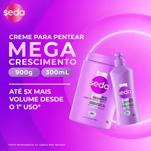 Creme para Pentear Seda Mega Crescimento 7% 300ml